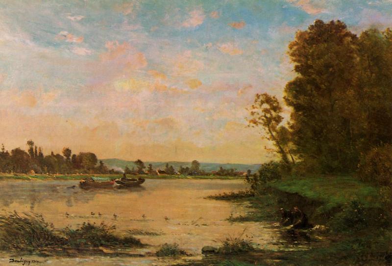 Charles-Francois Daubigny Summer Morning on the Oise Spain oil painting art